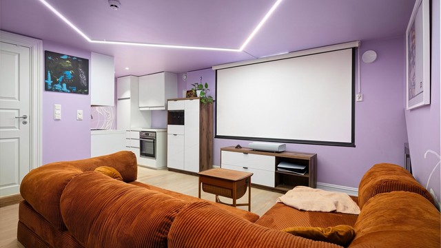 Tilrettelagt for filmkveld. (Projektor følger ikke med salget)