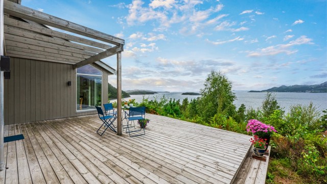 Fantastisk utsikt fra terrassen.