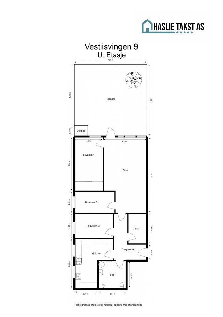 Målsatt plantegning