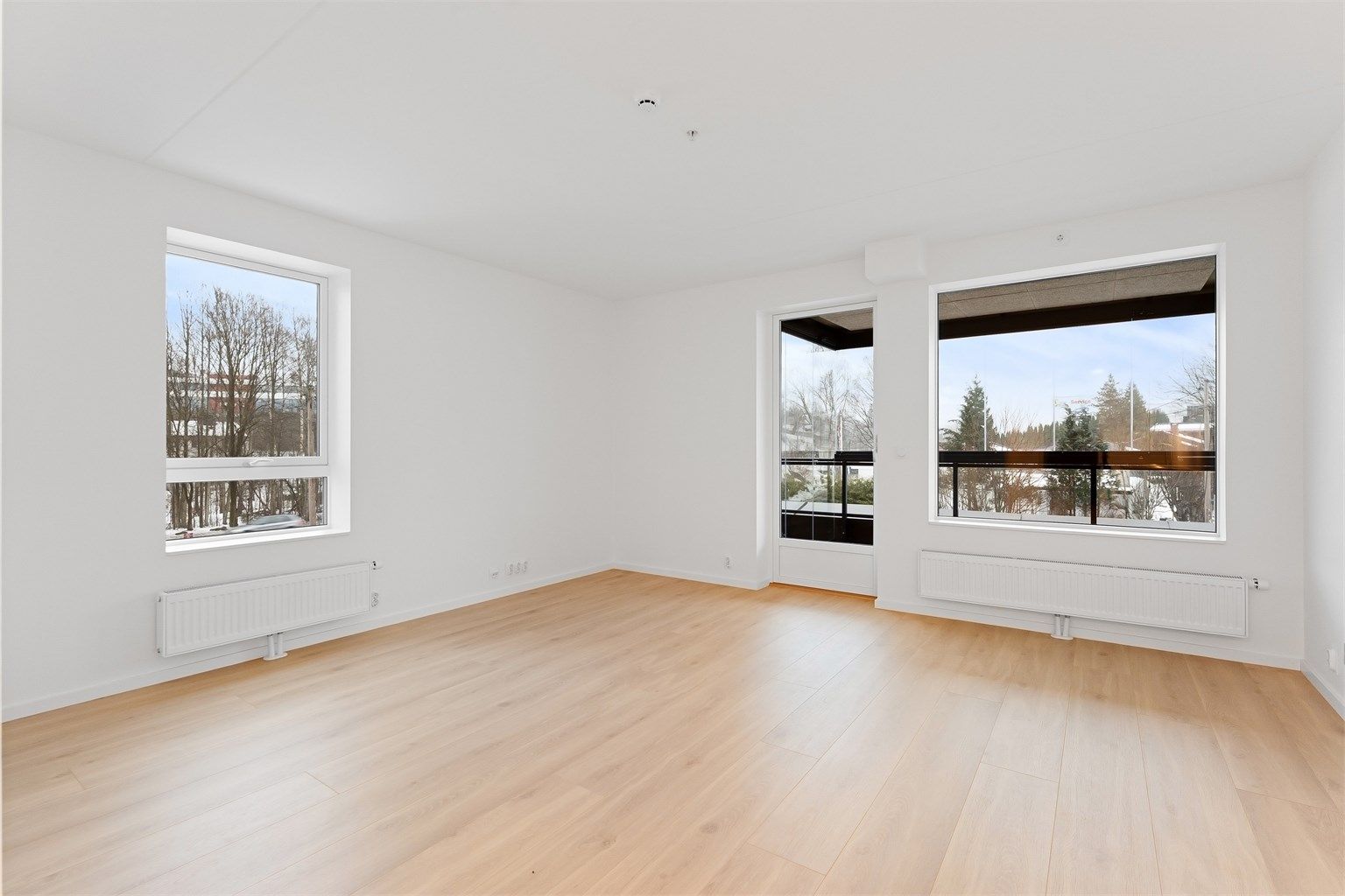 Her står stuen klar til din innredning