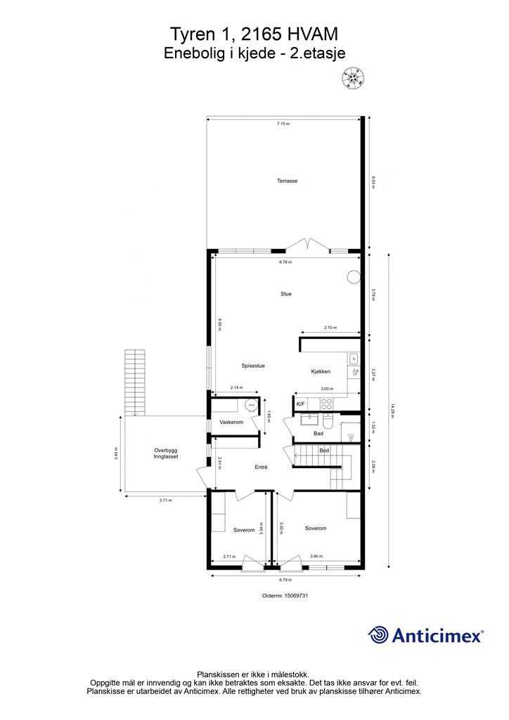 Plantegning 2. etasje. 