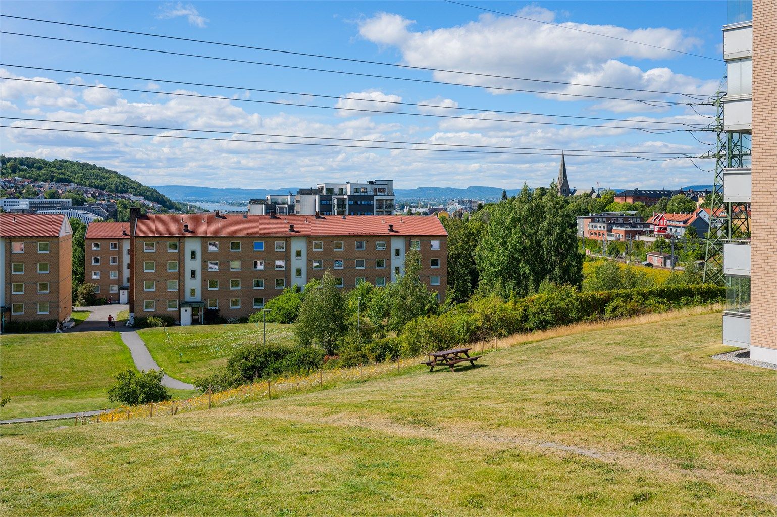 Hyggelig uteområde. 