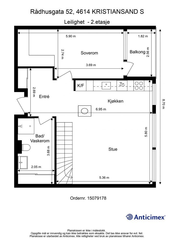 Plantegning - Hovedetasje