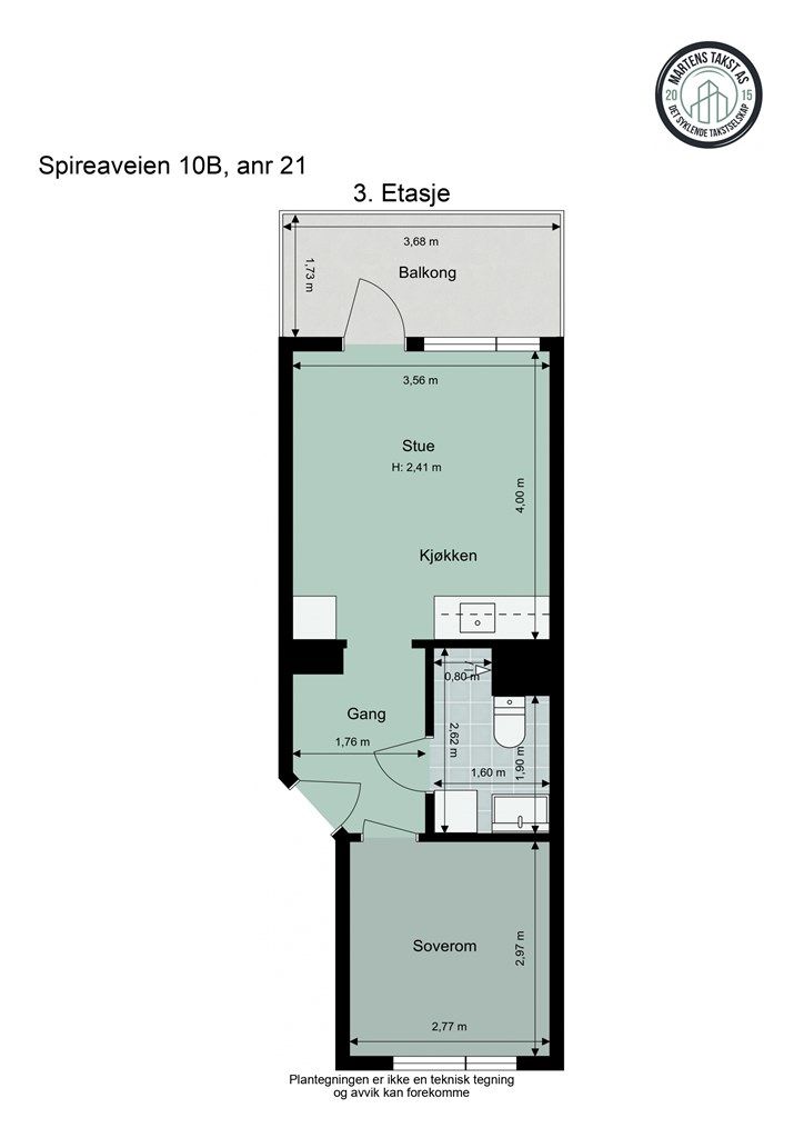 Målsatt plantegning
