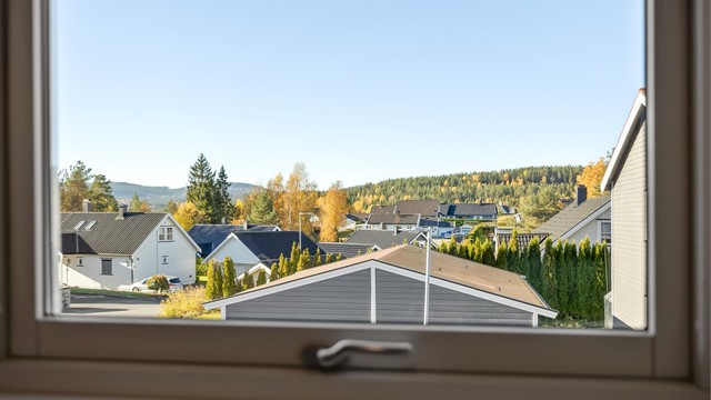 Utsikt fra hovedsoverommet.