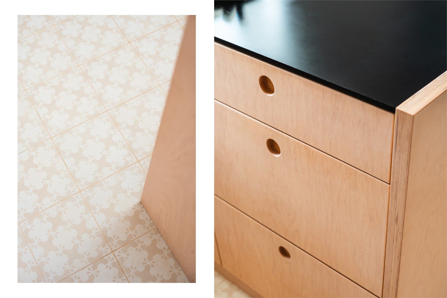 Kjøkkendetaljer - Keramikk Azulej-kolleksjonen til Mutina av designer Patricia Urquiola.
 