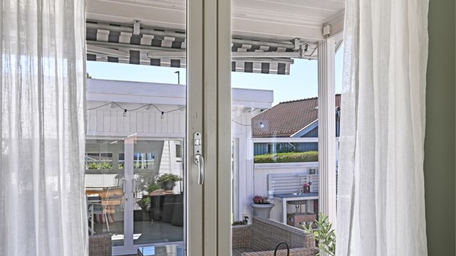 Utgangspartiet knytter stuen direkte sammen med terrassen og utestuen.