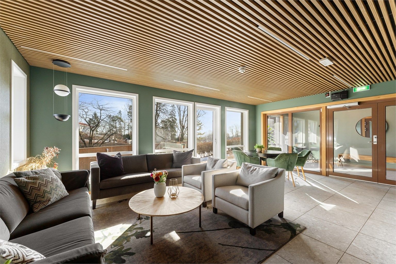 Sameiet har et Comfort-senter med blant annet lounge, spisestue, kjøkken og treningsrom