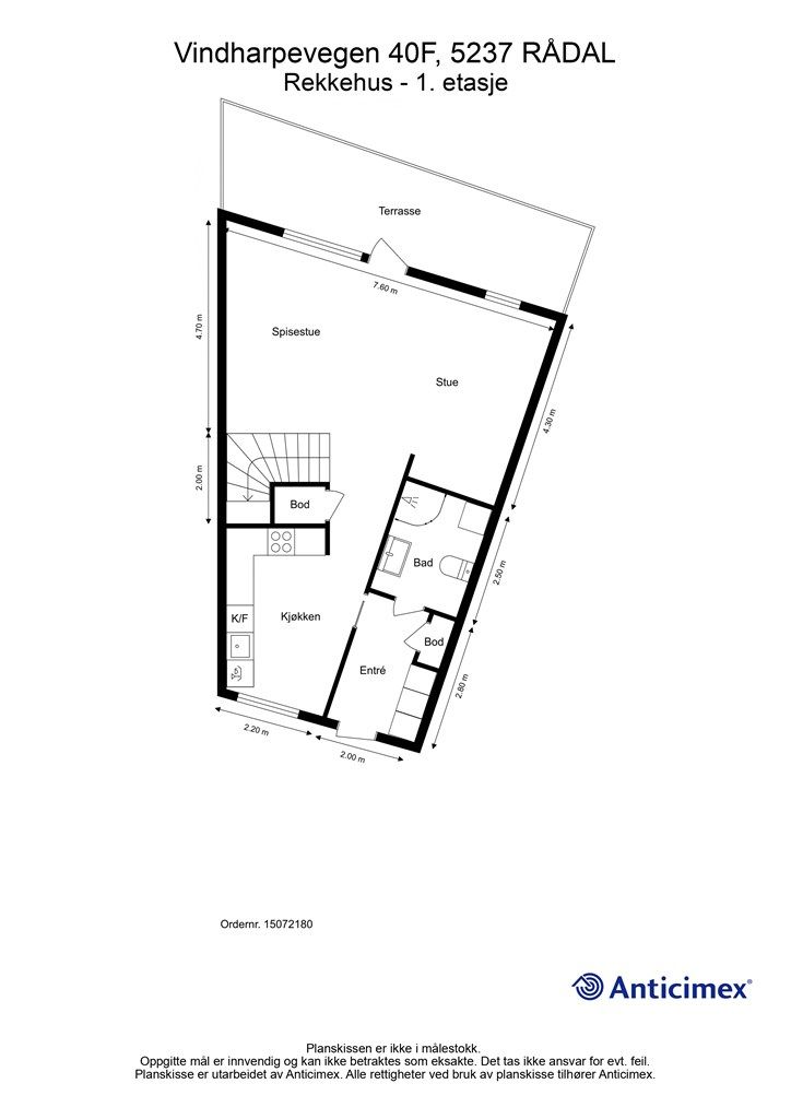 Plantegning første etasje. 