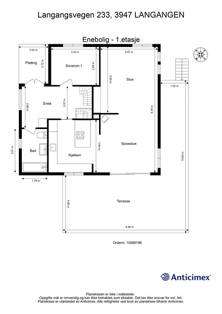Plantegning 1. etasje.