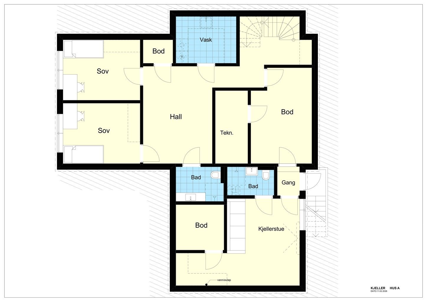 Plantegning -Kjeller