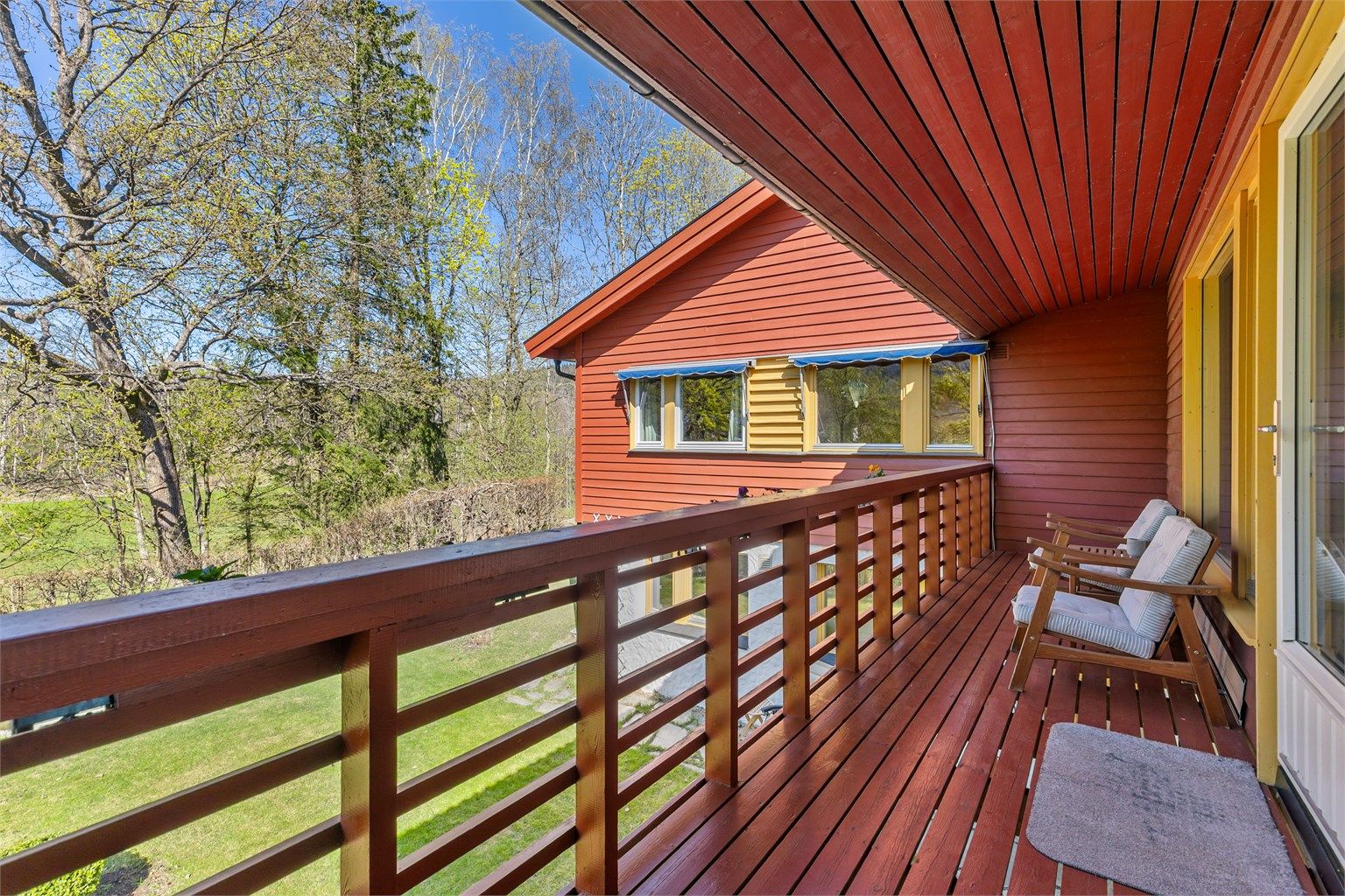 Verandaen med utgang fra stuen.