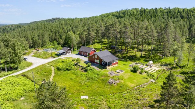 Omgitt av skog og natur, med god avstand til naboer.