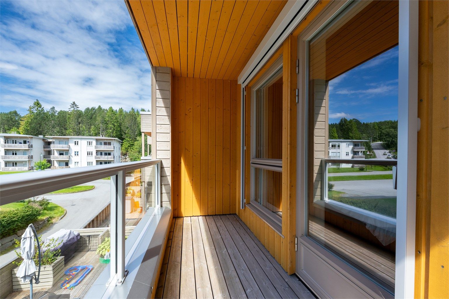 Veranda med utgang fra ett av soverommene.