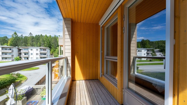 Veranda med utgang fra ett av soverommene.