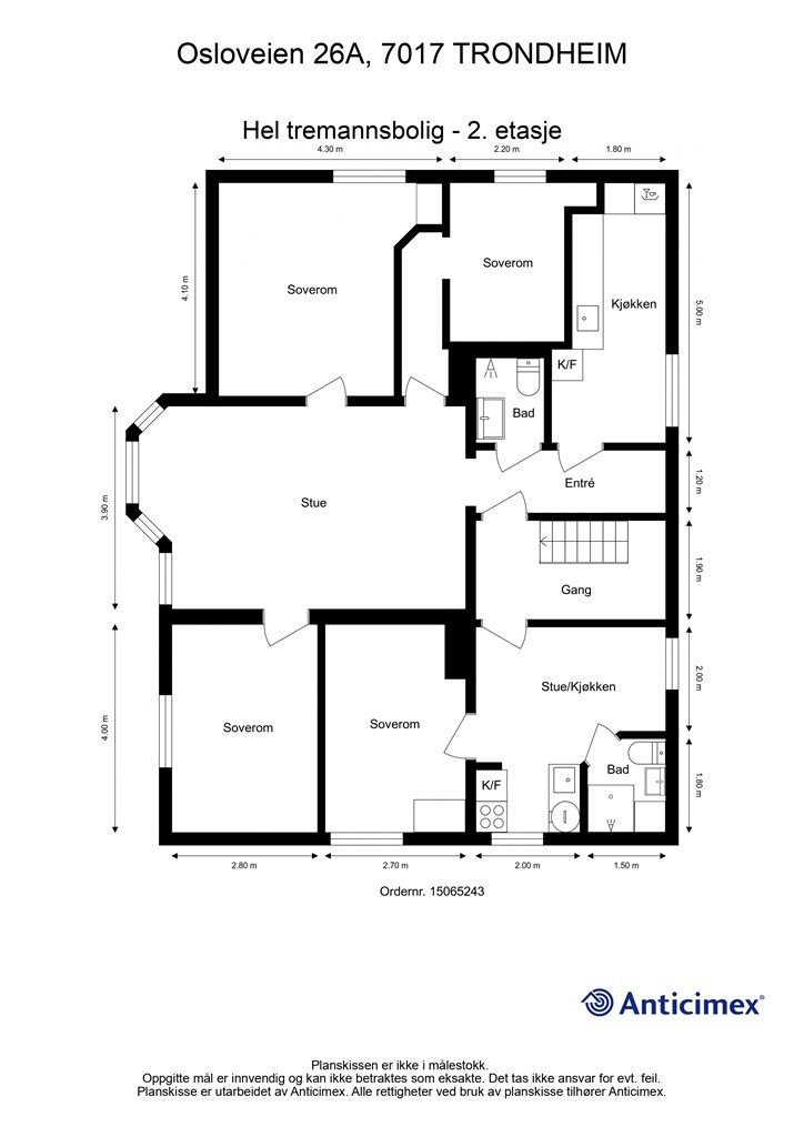 Planskisse 2. etasje.