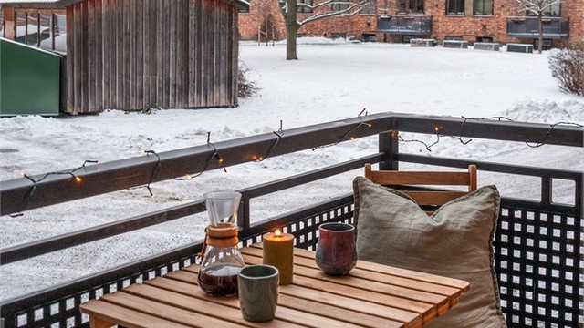 Her har du plass til en koselig sittegruppe.