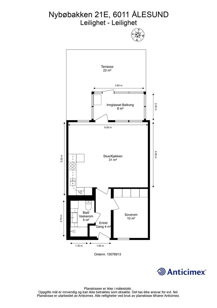 Plantegning 2D - målsatt