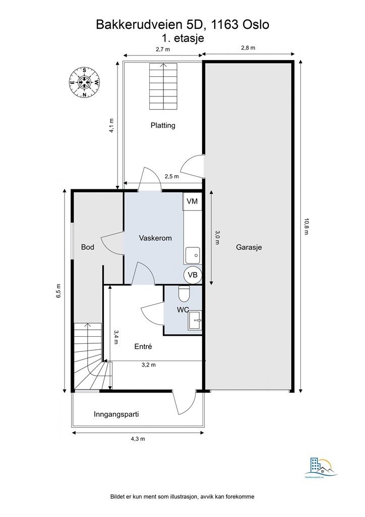 Plantegning 1. etasje.