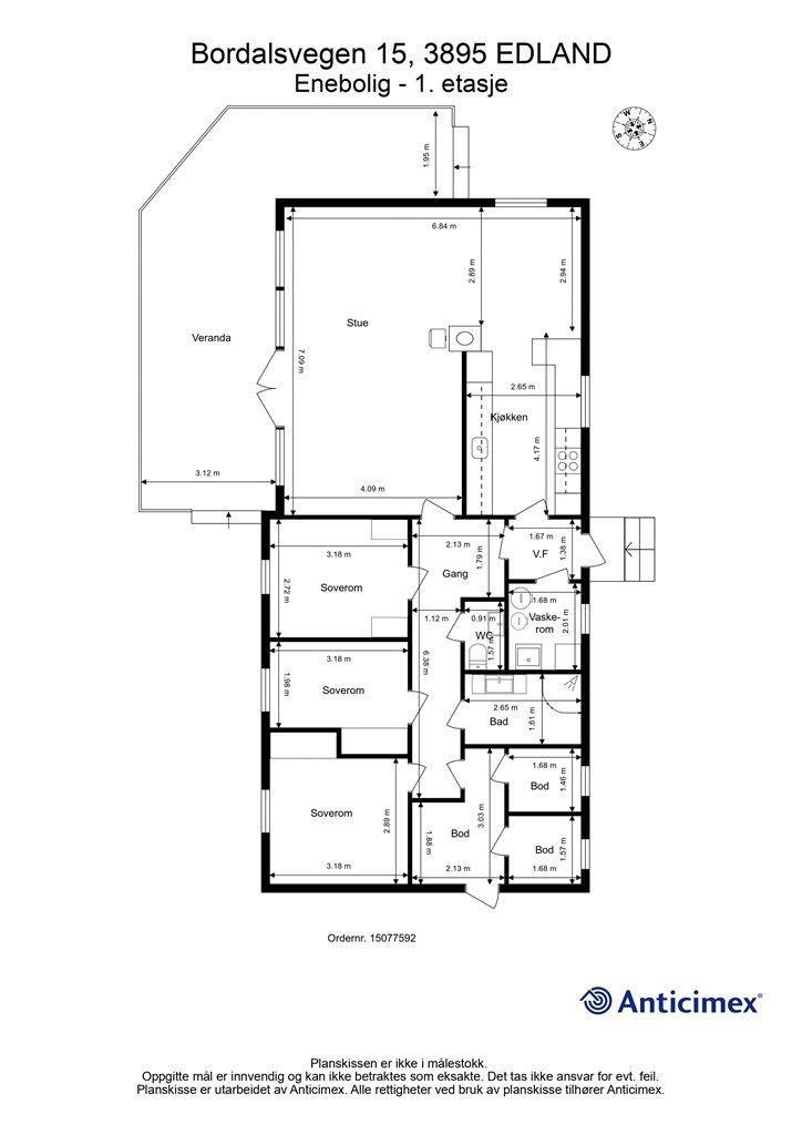 Plantegning enebolig