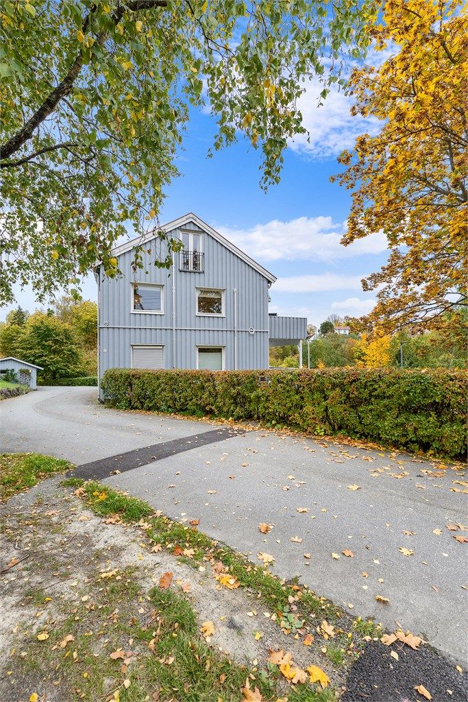 Asfaltert adkomstvei og velstelte felles uteområder.