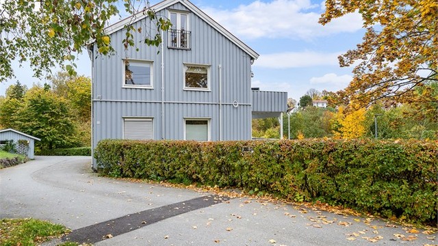 Asfaltert adkomstvei og velstelte felles uteområder.