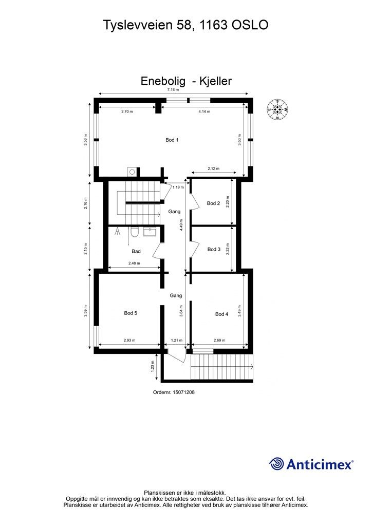 Plantegning kjeller