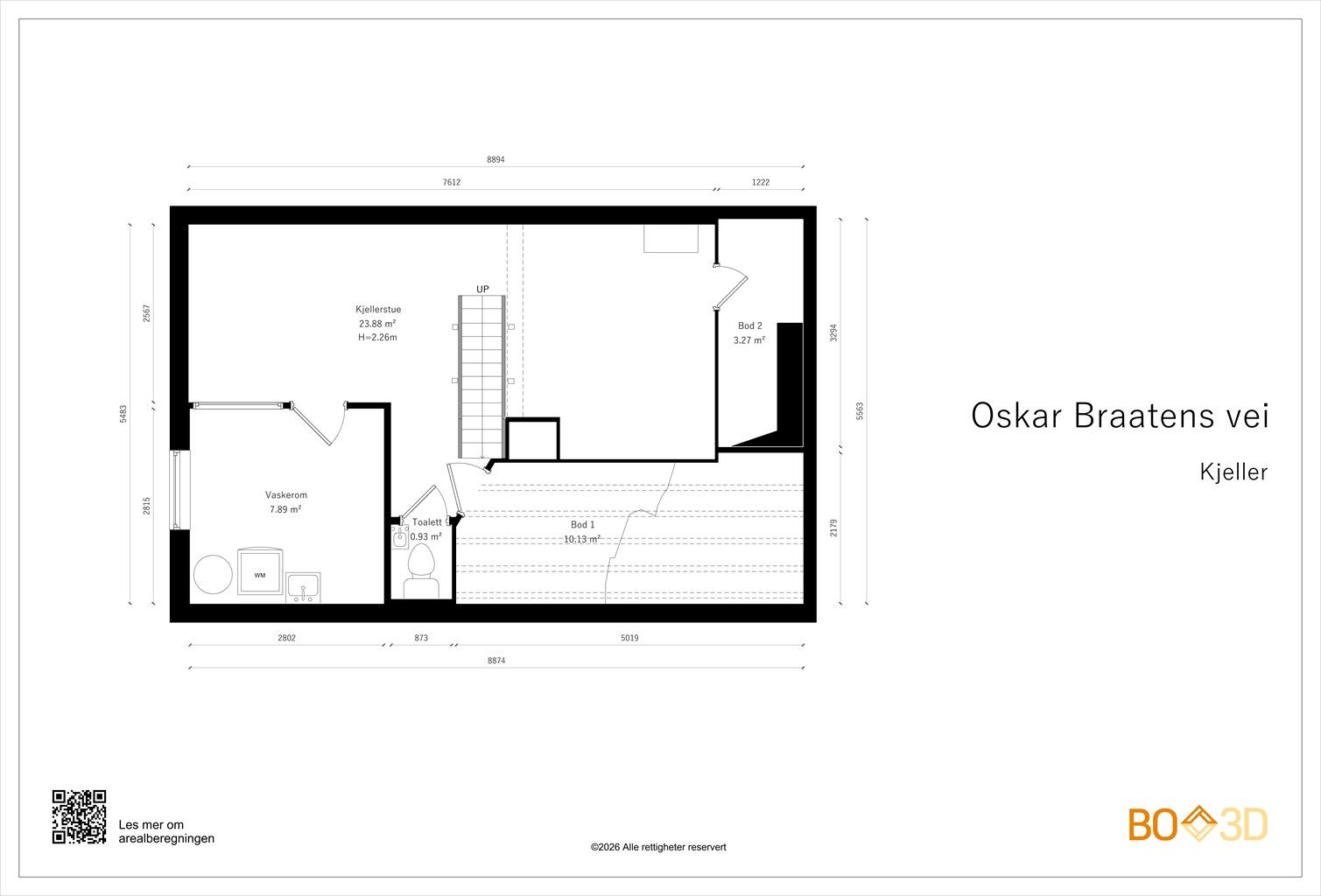 Vi starter med plantegning slik at du får orientert deg i kjelleren! (Kjeller er ikke godkjent til varig opphold).