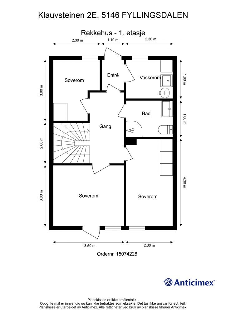 - Plantegning 1. etasje -