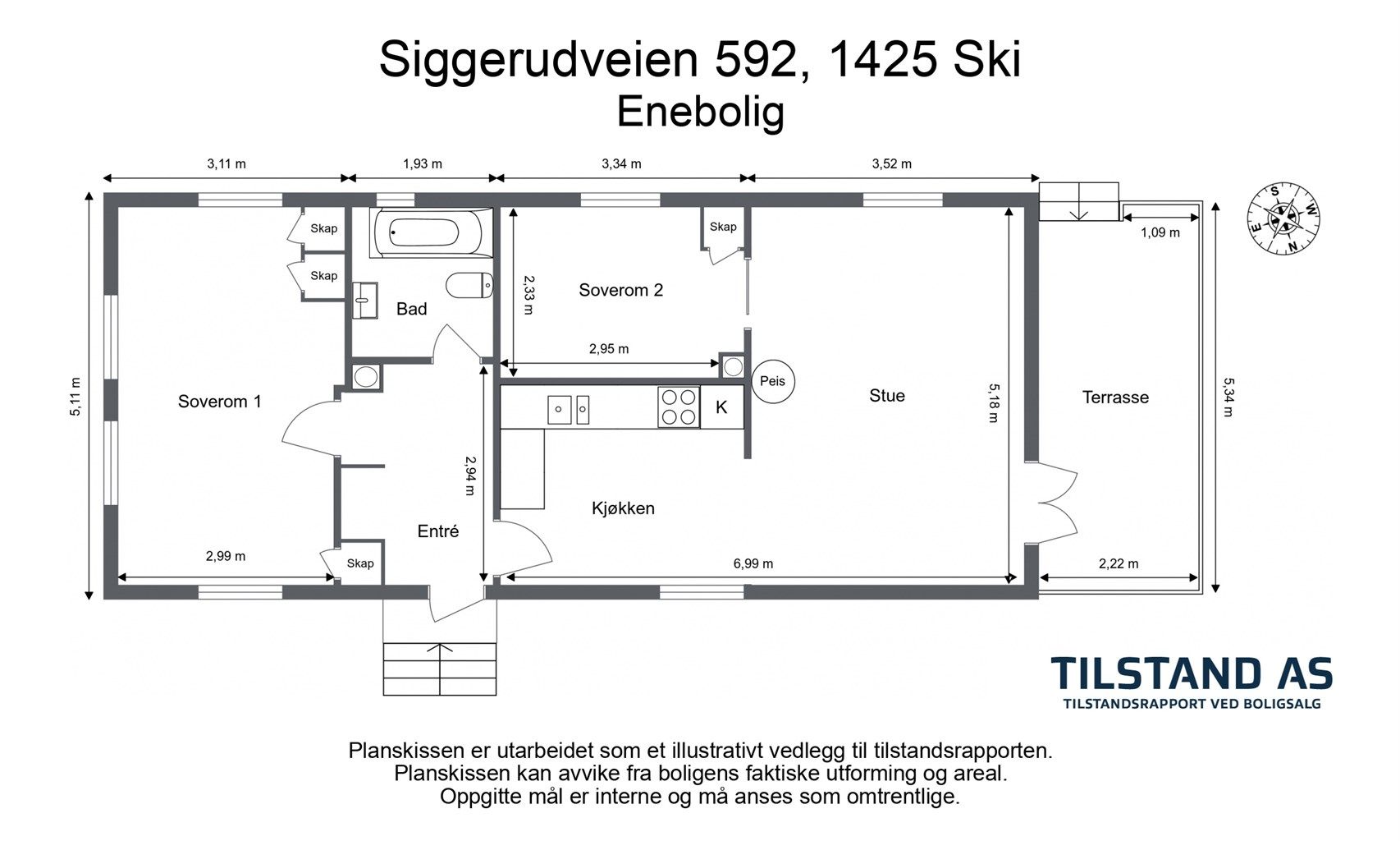 Plantegning 1. etasje. 
