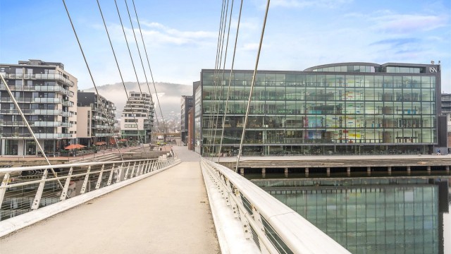 Papirbredden med bibliotek samt Universitetet i Sørøst-Norge.