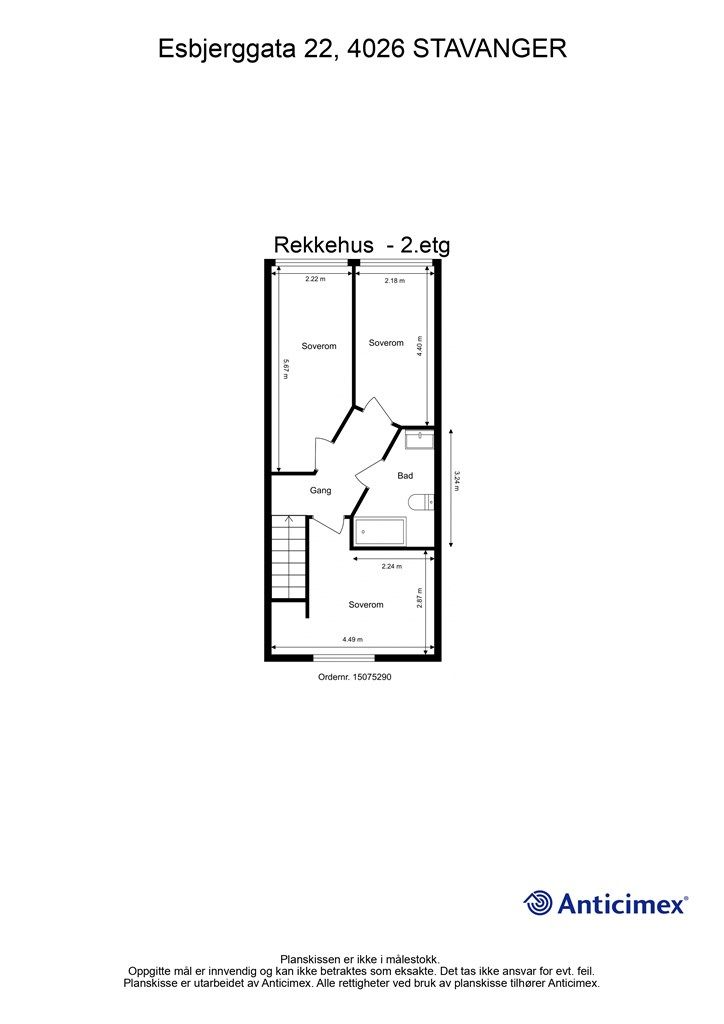Plantegning andre etasje