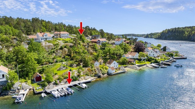 Kystbebyggelsen glir naturlig inn i landskapet og er regulert for området.