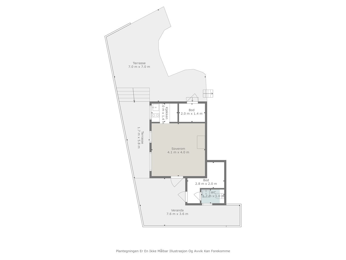 - Plantegning anneks/gjestehytte -