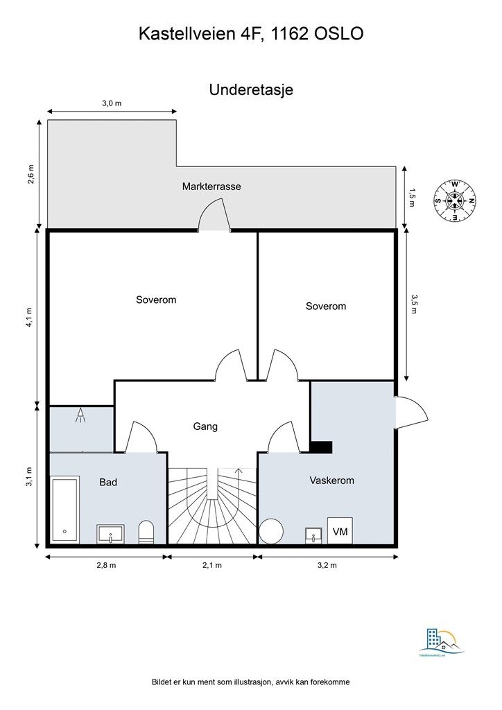 Plantegning kjeller.