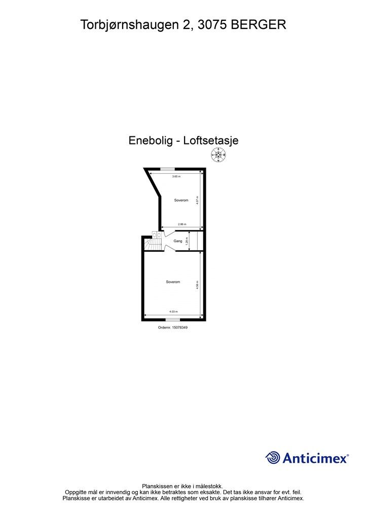 Plantegning - Loftetasje