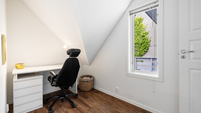 Soverom/kontor som er oppmålt til ca 6m²