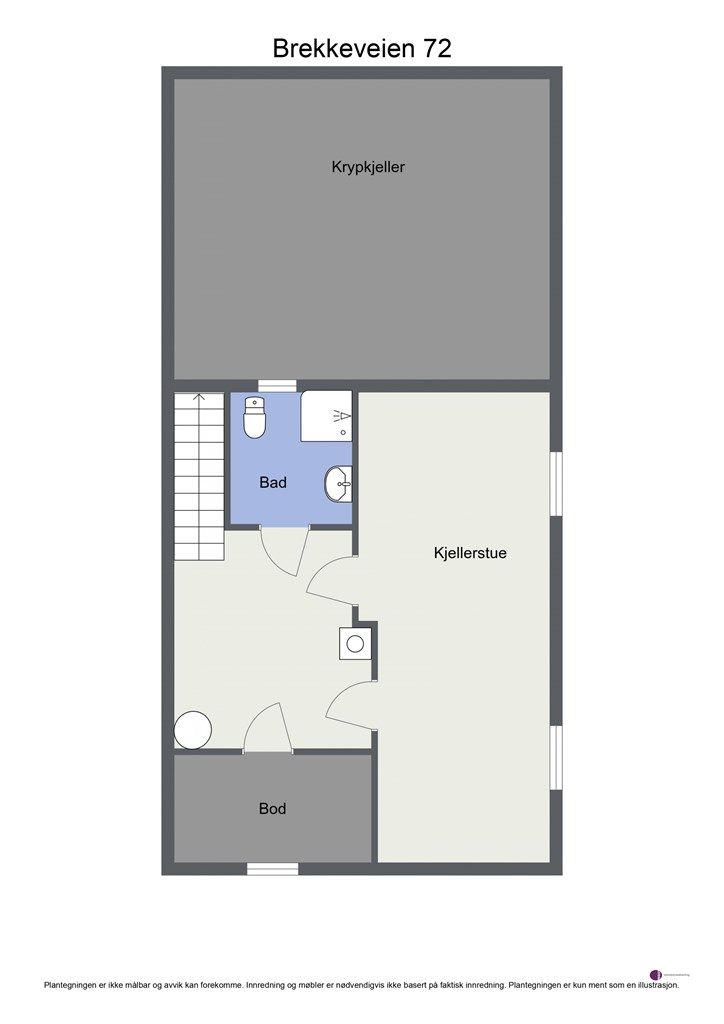 Plantegning kjelleretasje