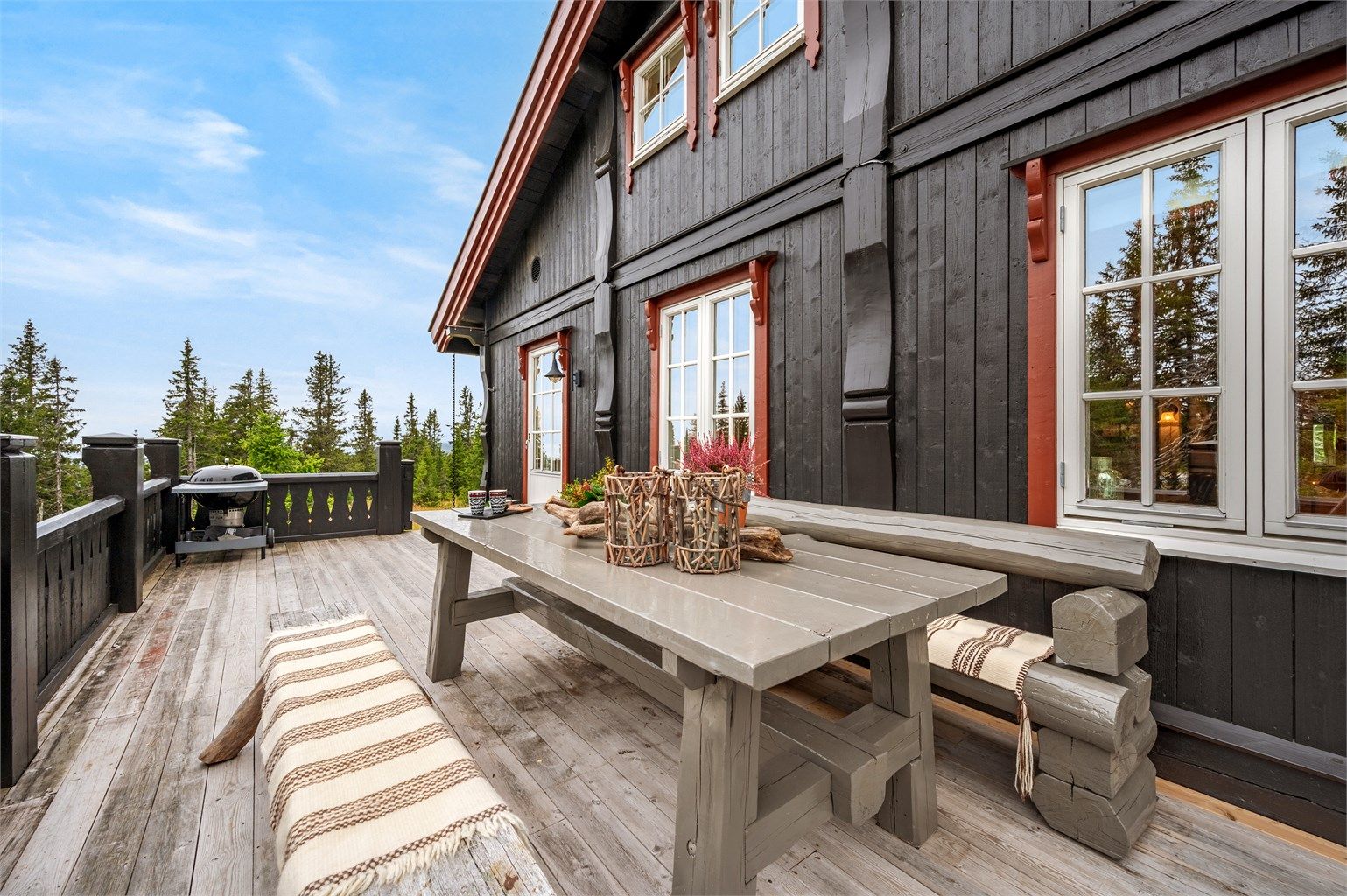 Hyggelig uteområde hvor late dager kan nytes