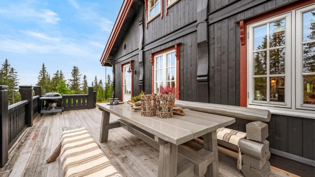 Hyggelig uteområde hvor late dager kan nytes