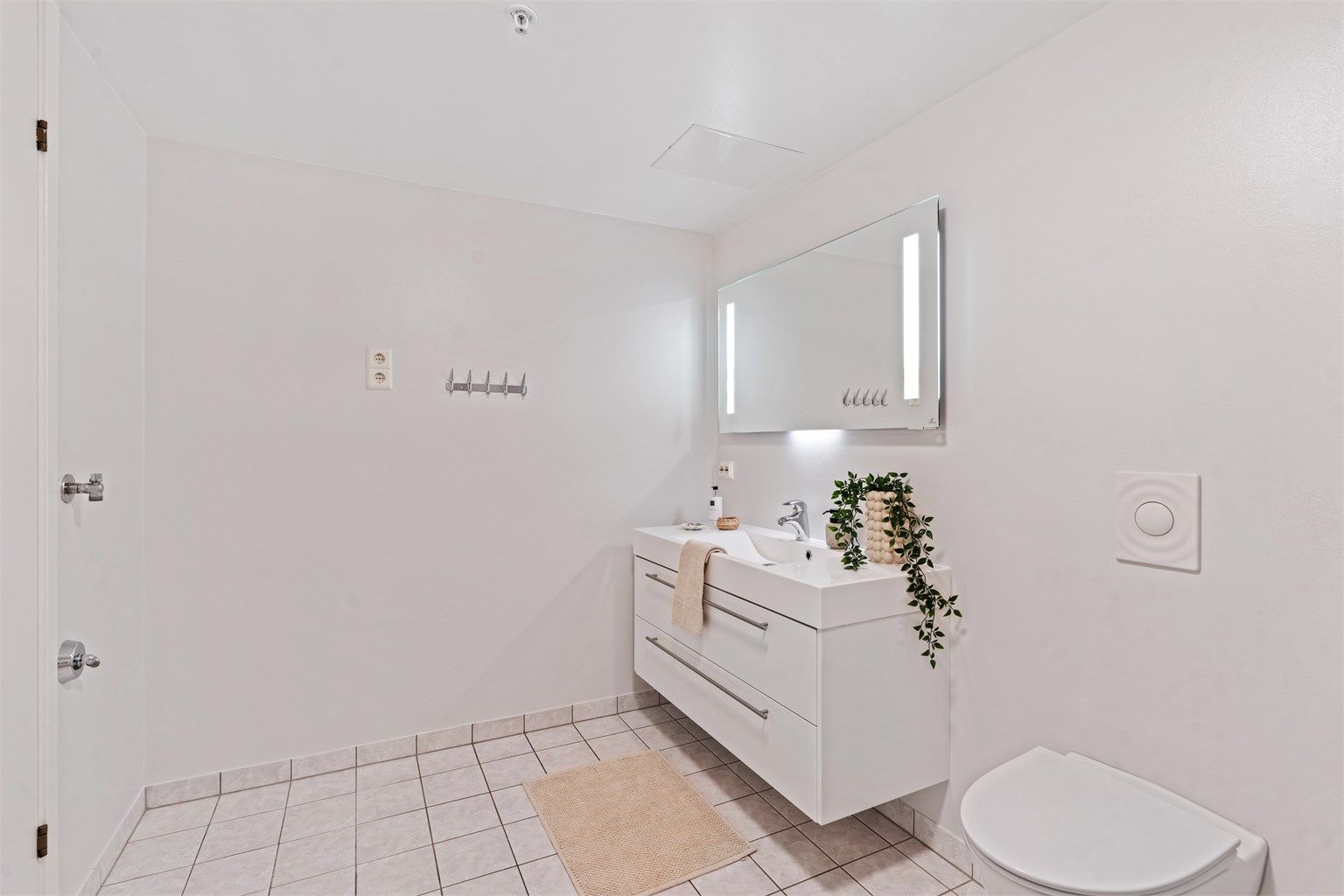 Her er det også opplegg for vaskemaskin.