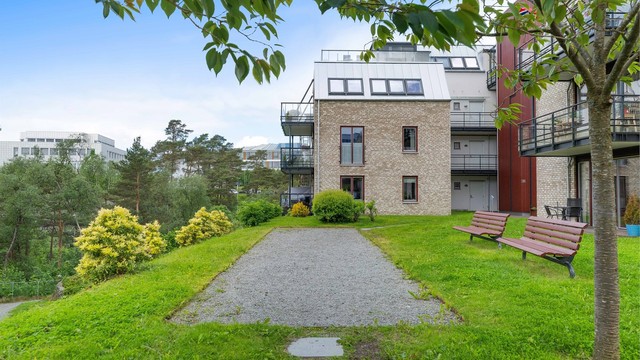 Sameiet har flotte grønne fellesarealer.