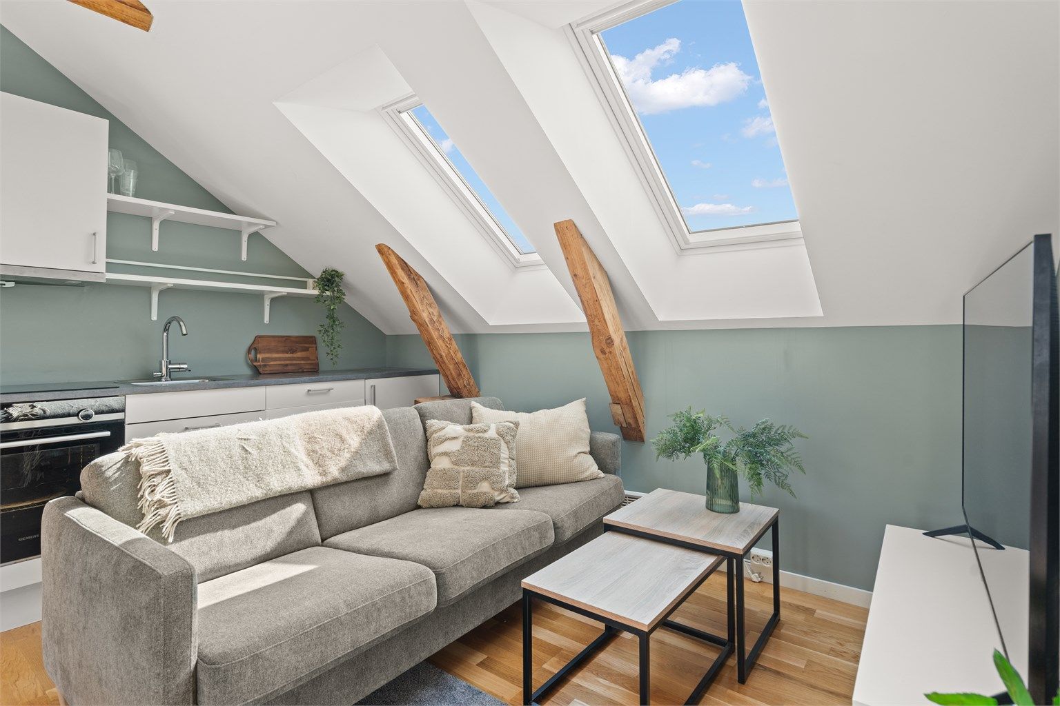 Hyggelig leilighet med uteplass