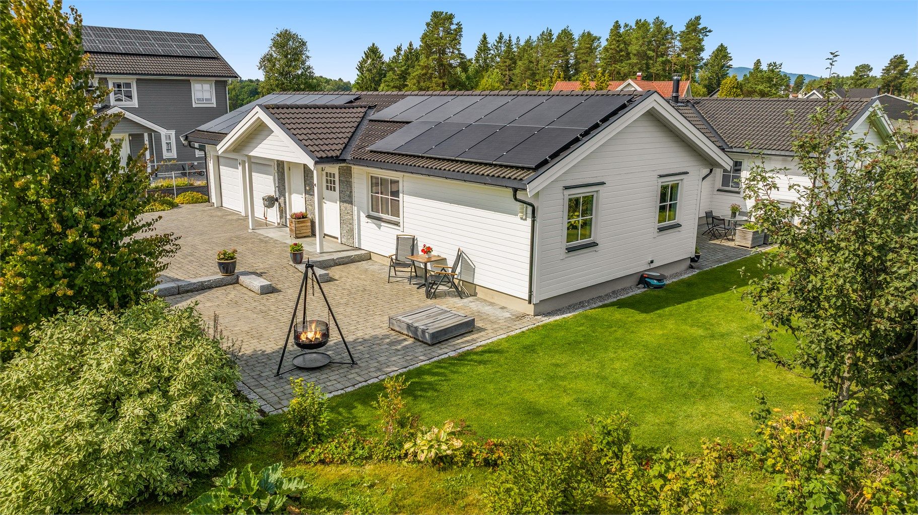 Eiendommen ligger i et etablert og barnevennlig boligområde.