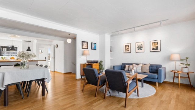 Velkommen til Sjøvollbukta 2B, presentert av Terje Tveit i Krogsveen. Foto: Trond Reder.