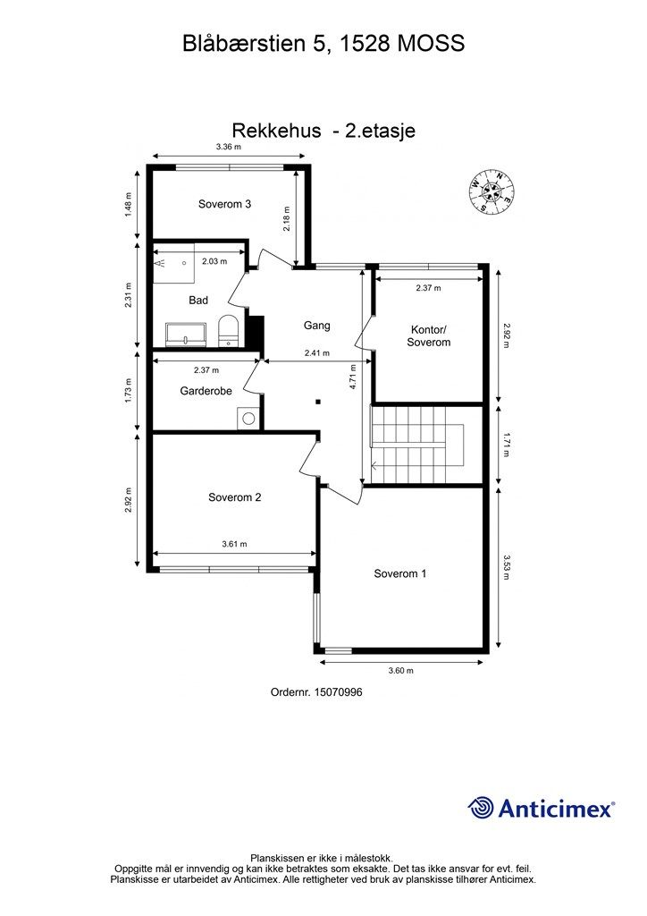 Planskisse, andre etasje