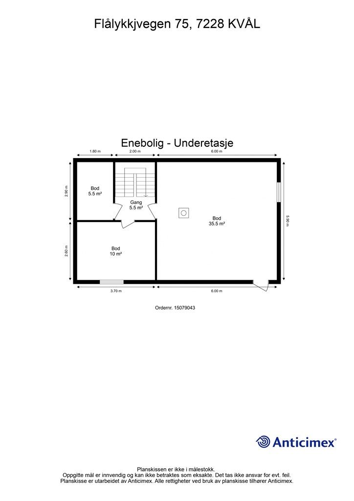 Planskisse underetasje.