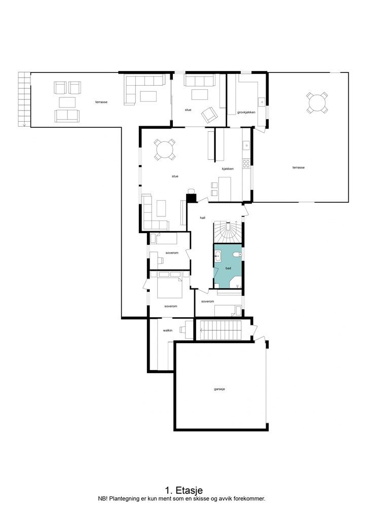 Plantetning 1 etasje