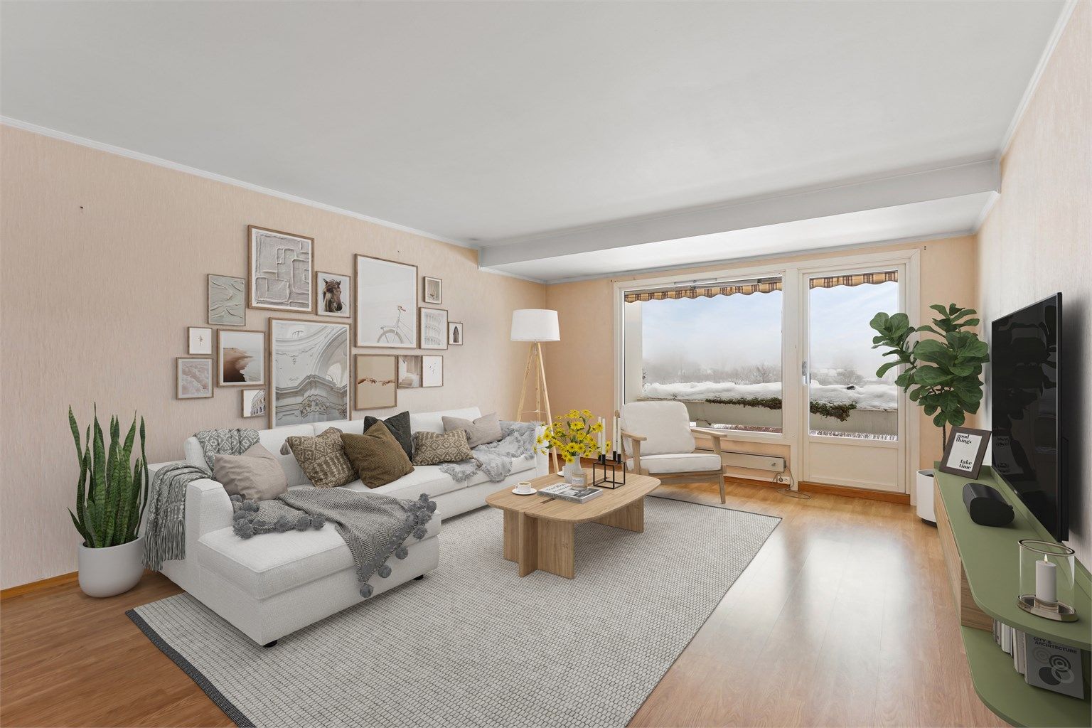 Digitalt stylet bilde av stuen