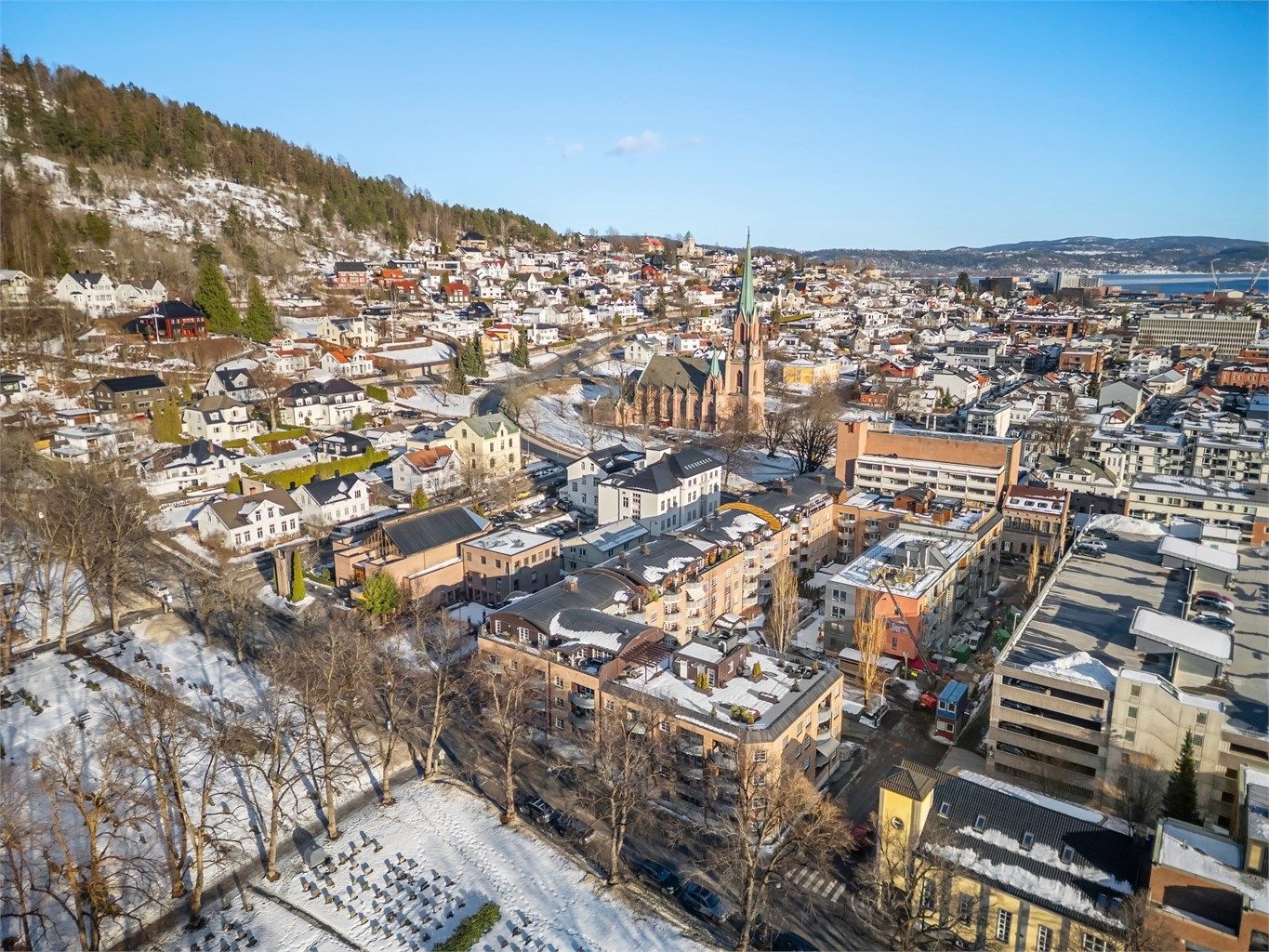 Gangavstand til Bragernesåsen med flotte tur- og rekreasjonsområder